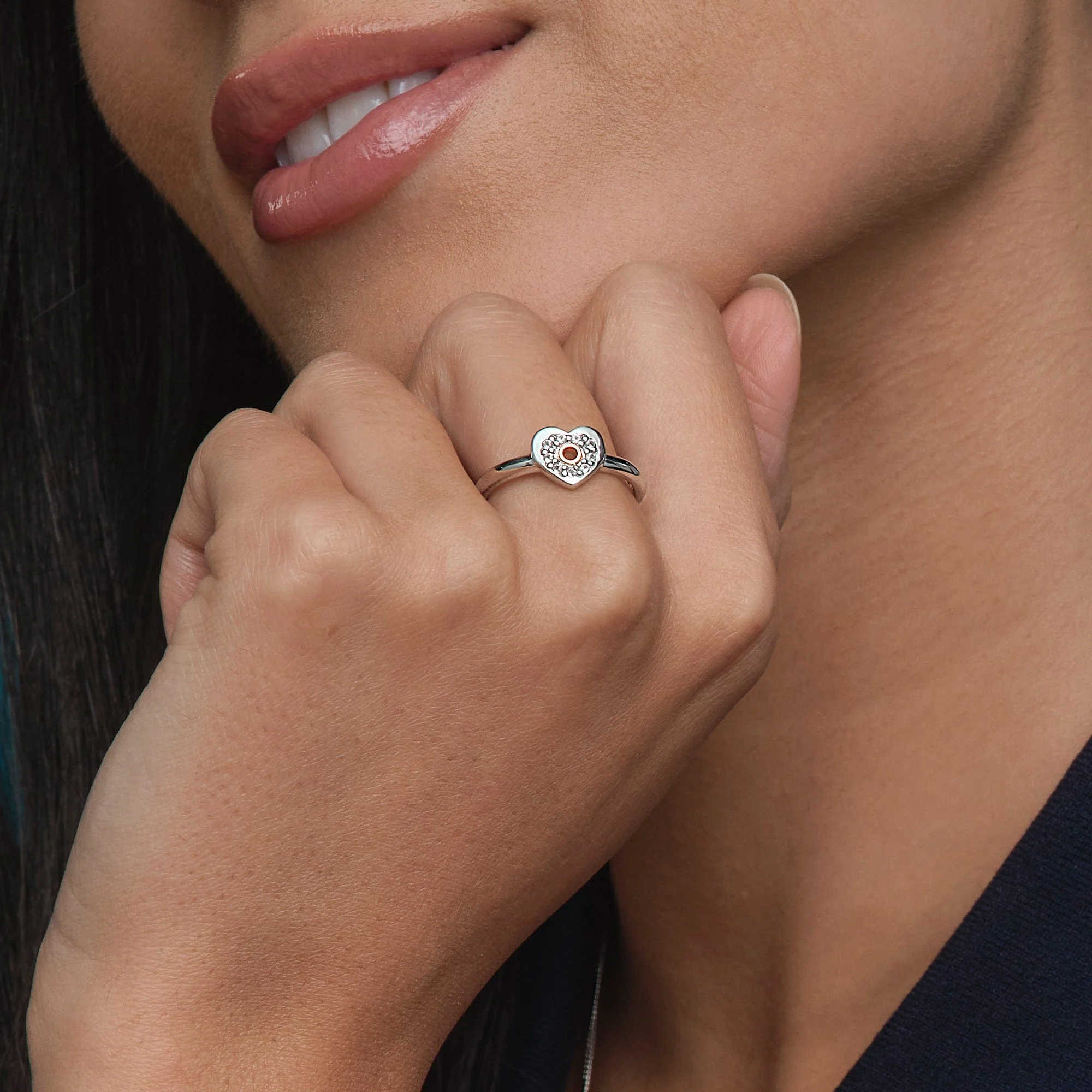 Cariad® Sparkle Silver Ring - Image 2