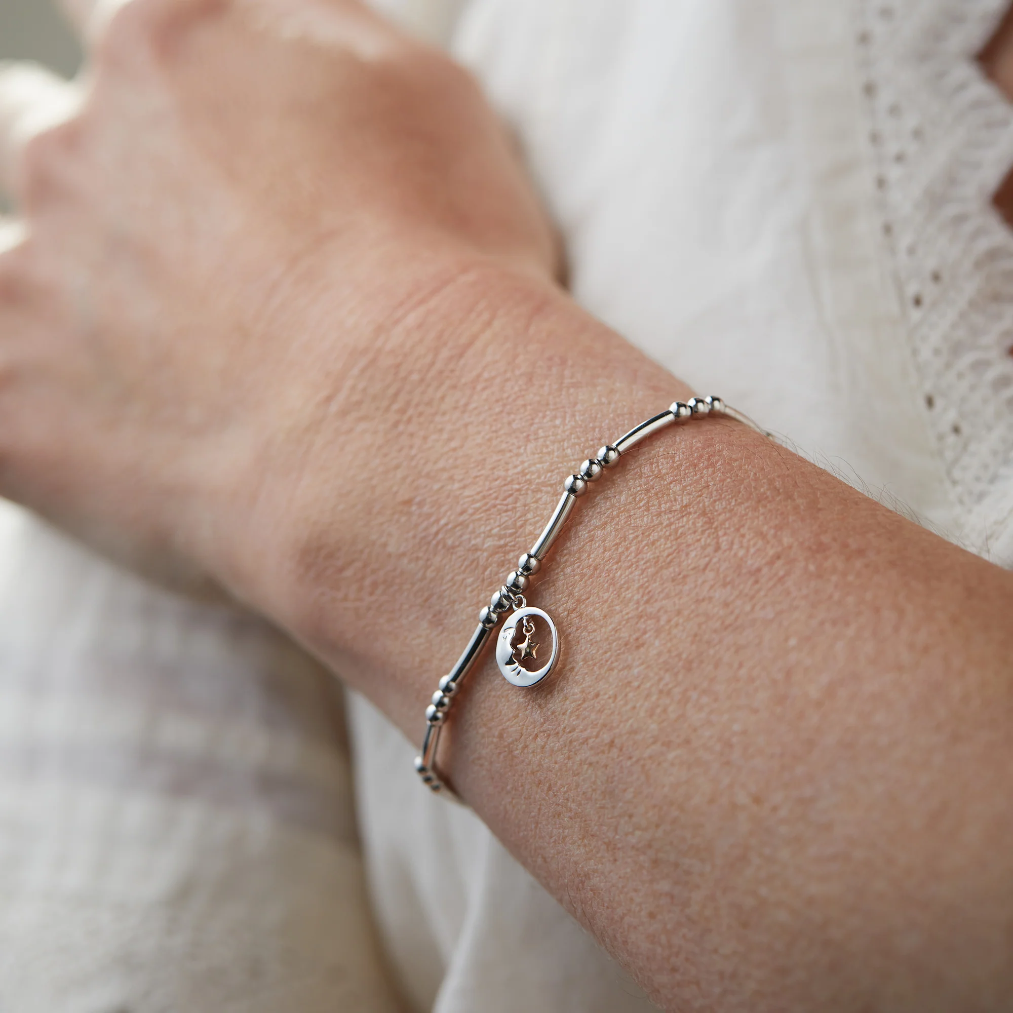 Moon and Star Affinity Bead Bracelet - Image 3